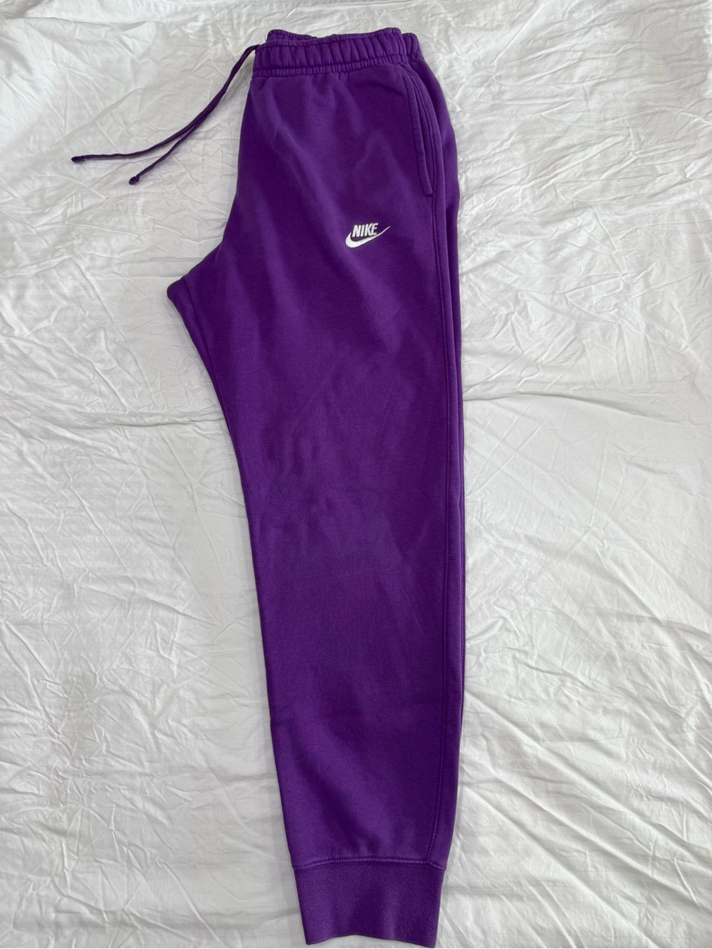 Nike Purple Men’s Fleece Joggers with White Logo